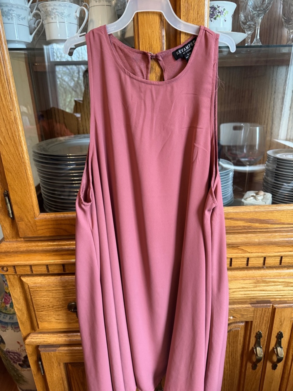Revamped Rose Mauve Sleeveless Swing Tank